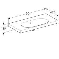 Раковина Geberit Acanto 500.634.01.2, 90 х 42,2 см, белая - Gidratop.ru изображение