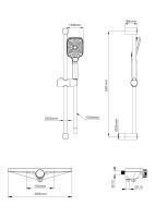 Смеситель для ванны с душем WONZON & WOGHAND Onix, Брашированное золото (WW-B2551-A-BG) - Gidratop.ru изображение
