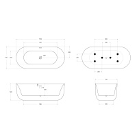 Акриловая ванна BELBAGNO BB706-1700-770 - Gidratop.ru изображение