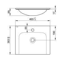 Раковина Keuco Plan 32930314601, 45 см, цвет белый - Gidratop.ru изображение