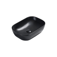Раковина керамическая Vincea VBS-102MB, 455*325*135, накладная, цвет черный матовый - Gidratop.ru изображение