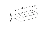 Раковина Geberit Renova 276150000 Compact, 50 х 25 см белая - Gidratop.ru изображение