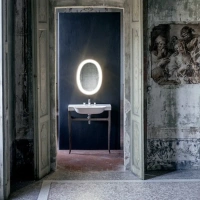 Консоль деревянная с раковиной Laufen New Classic 78 х 32 х 83 см, орех - Gidratop.ru изображение