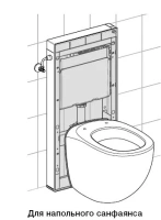 Сантехнический модуль Geberit Monolith Premium 131.001.SK.1 для напольного унитаза, мятно-зеленый - Gidratop.ru изображение