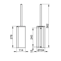 Ершик для унитаза Keuco Plan Care 34964010100, подвесной, цвет хром - Gidratop.ru изображение
