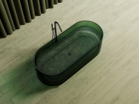 Прозрачная ванна ABBER Kristall AT9708Emerald зеленая - Gidratop.ru изображение