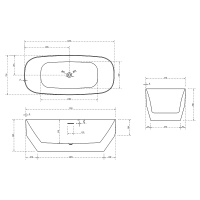 Ванна акриловая Vincea VBT-630, 1700*750*600, цвет белый, слив-перелив в комплекте, белый - Gidratop.ru изображение