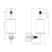 GESSI VENTI20 дозатор для жидкого мыла подвесной, цвет белый, фурнитура Brushed Brass PVD - Gidratop.ru изображение