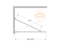 Душевая шторка на ванну CEZARES LIBERTA-V-1-TB-80/155-C-NERO - Gidratop.ru изображение