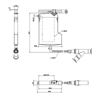 Gessi Rettangolo система сбора воды для ручного душа с убирающимся шлангом при монтаже на борт ванны, цвет: хром - Gidratop.ru изображение