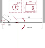 Душевая шторка на ванну BelBagno UNO-V-11-90/150-C-Cr - Gidratop.ru изображение