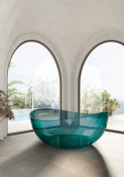 Прозрачная ванна ABBER Kristall AT9705Aquamarin бирюзовая - Gidratop.ru изображение