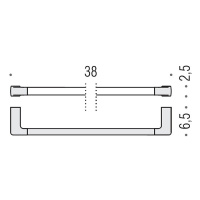Colombo Lulu Полотенцедержатель 38 см, цвет: хром - Gidratop.ru изображение