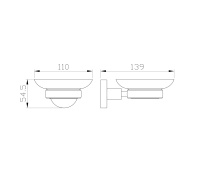 Мыльница с держателем WONZON & WOGHAND EASY, Хром (WW-8122) - Gidratop.ru изображение