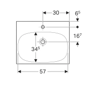 Раковина Geberit Acanto 500.629.01.2, 60 х 48,2 см, скрытый перелив, белая - Gidratop.ru изображение