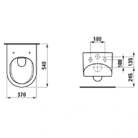 Унитаз подвесной Laufen Sonar 8.2034.1.757.000.1 безободковый, цвет белый матовый - Gidratop.ru изображение