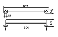 Полотенцедержатель Keuco Smart 02303010600 60 см двойной, хром - Gidratop.ru изображение