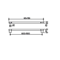Полотенцедержатель Keuco Plan 14901010800, 85 см, хром - Gidratop.ru изображение