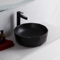Раковина накладная керамическая черная BB1409H301 - Gidratop.ru изображение