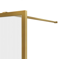 Душевая перегородка Walk-In VSW-1HP120FLBG, 1200*2000, брашированное золото, стекло рифленое - Gidratop.ru изображение