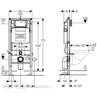 Инсталляция Geberit Duofix 111.333.00.5 UP320 для унитаза, усиленная - Gidratop.ru изображение