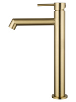 Смеситель для раковины высокий WONZON & WOGHAND, Брашированное золото (WW-H1064-BG) - Gidratop.ru изображение