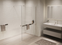 Душевая перегородка Walk-In VSW-1HR100CL, 1000*2000, хром, стекло прозрачное - Gidratop.ru изображение