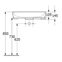 Раковина Villeroy&Boch Antao 4A7465R1, 65 х 40 см, цвет белый - Gidratop.ru изображение
