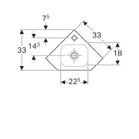 Раковина Geberit iCon 124729000, 46 х 33 см, без перелива, отверстие под смеситель по центру, белая - Gidratop.ru изображение