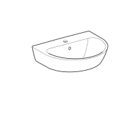 Раковина Geberit Renova 500.369.01.1, 55 х 45 см, белая - Gidratop.ru изображение