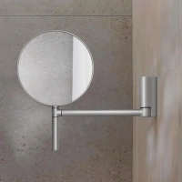 Косметическое зеркало Keuco Plan 17649170002, 19 см, с увеличением, цвет алюминий - Gidratop.ru изображение