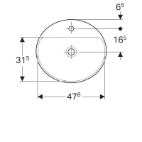Раковина Geberit Variform 500.714.01.2, 50 x 45 см, белая - Gidratop.ru изображение