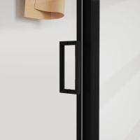 Душевой уголок City VSR-5CT9011CLB, 1100*900, черный, стекло прозрачное - Gidratop.ru изображение