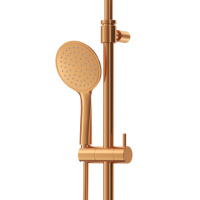 LEAF-CVDA-30-L-SS Душевая стойка телескопическая, с изливом с верхним и ручным душем, верхний душ диаметр 230 мм АБС пластик, исполнение Sunset - Gidratop.ru изображение