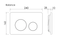 Кнопка смыва Balance, клавиши Circle, цвет белый глянцевый, арт. CN12-001W - Gidratop.ru изображение