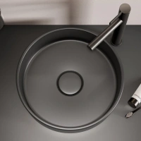 Раковина Keuco Stageline 32880570400, 40 x 40 см, керамика, цвет черный - Gidratop.ru изображение