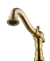 Смеситель для раковины WONZON & WOGHAND RETRO, Брашированное золото (WW-88139020-BG) - Gidratop.ru изображение