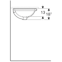 Раковина Geberit Variform 500.744.01.2 D 33 см круглая, с переливом - Gidratop.ru изображение