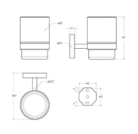 RELAX-TUMS-IN Стакан подвесной, стекло, исполнение сатин - Gidratop.ru изображение