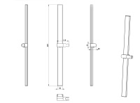 Душевая штанга WONZON & WOGHAND, Черный матовый (WW-986210-MB) - Gidratop.ru изображение