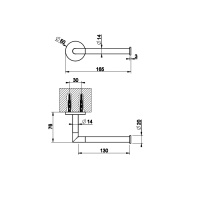 Gessi Anello настенный держатель для туалетной бумаги. Вертикальная/горизонтальная установка, цвет: хром - Gidratop.ru изображение