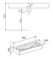 Раковина Keuco Edition 300 30380 310001 95х52,5 см на 1 отверстие - Gidratop.ru изображение