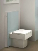 Сантехнический модуль Geberit Monolith Premium 131.001.SK.1 для напольного унитаза, мятно-зеленый - Gidratop.ru изображение