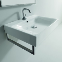 Раковина 60х45 см, 1 отв., подвесная/накладная, цвет: белый - Gidratop.ru изображение