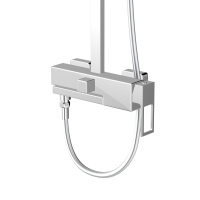 LUCE Душевая стойка со смесителем для ванны, верхним и ручным душем, хром LUC-VSCM-CRM - Gidratop.ru изображение