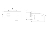 Смеситель для раковины встраиваемый WONZON & WOGHAND FIT, Черный матовый (WW-88869009-MB) - Gidratop.ru изображение