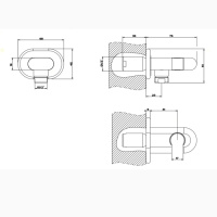 Gessi Goccia держатель душевой лейки с выводом воды на 1/2, цвет: черный - Gidratop.ru изображение