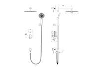 Душевая система встраиваемая WONZON & WOGHAND FRAME, Хром (WW-88939010-CR) - Gidratop.ru изображение