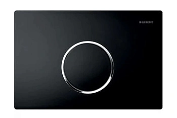 Клавиша Geberit Sigma Type 10 115.758.KM.1, цвет: черный, хром глянец