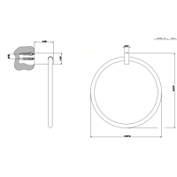 Gessi Rettangolo полотенцедержатель кольцо, цвет: хром - Gidratop.ru изображение
